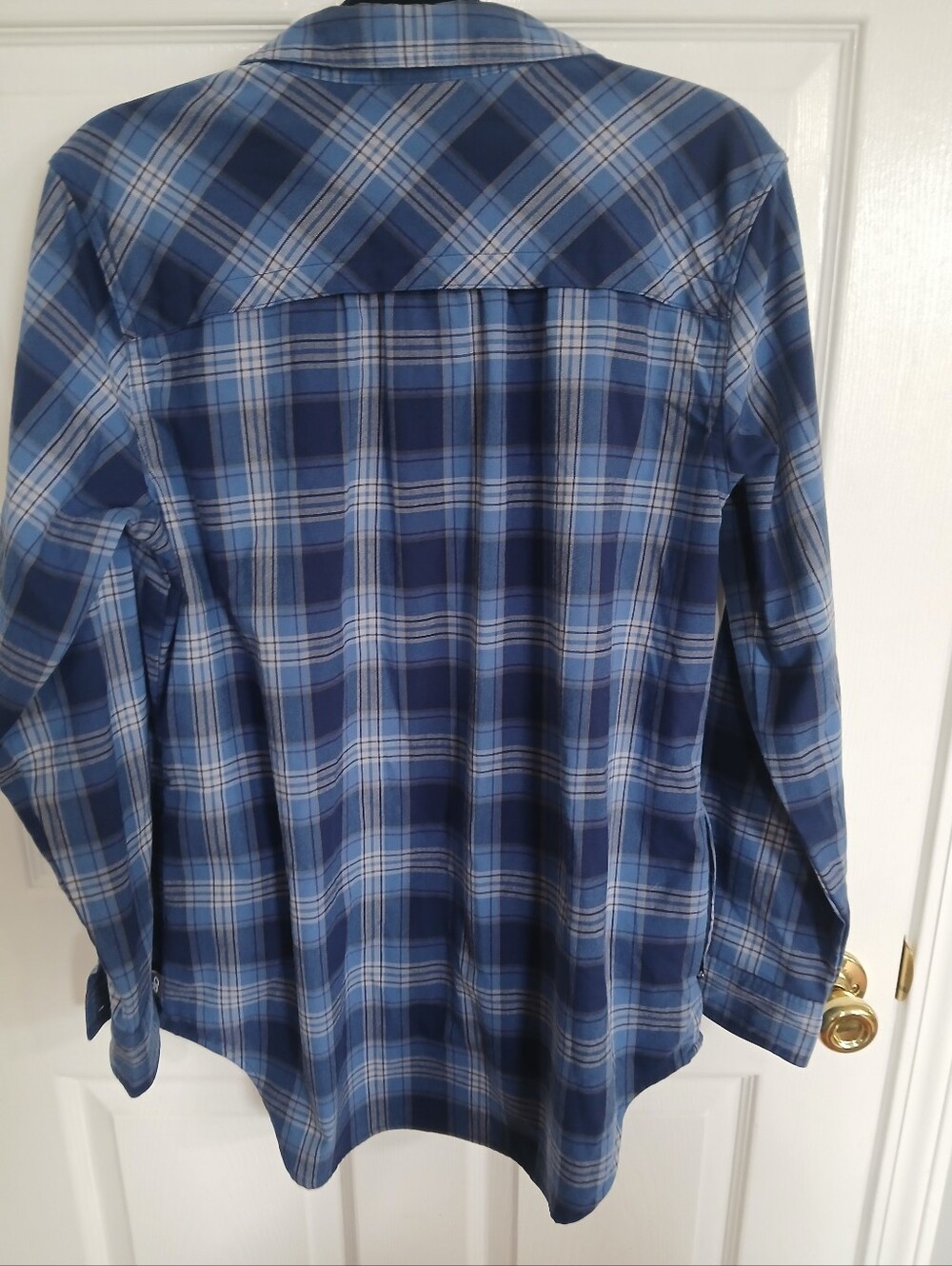 Outdoor Research Blue Plaid Button-Down Shirt - Men's Hiking Outdoor Casual - Picture 8 of 10